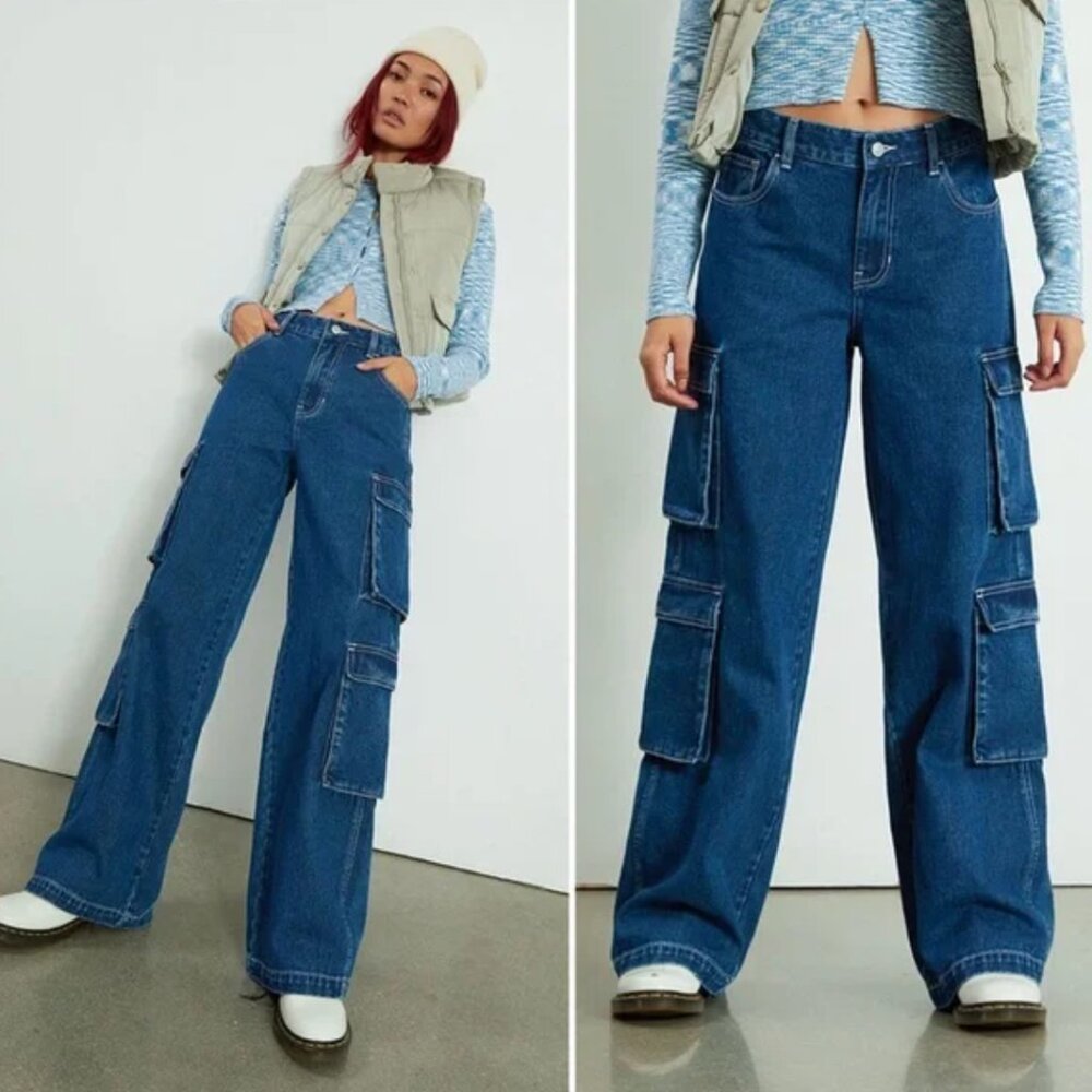 PacSun Blue Flare & Wide Leg Jeans